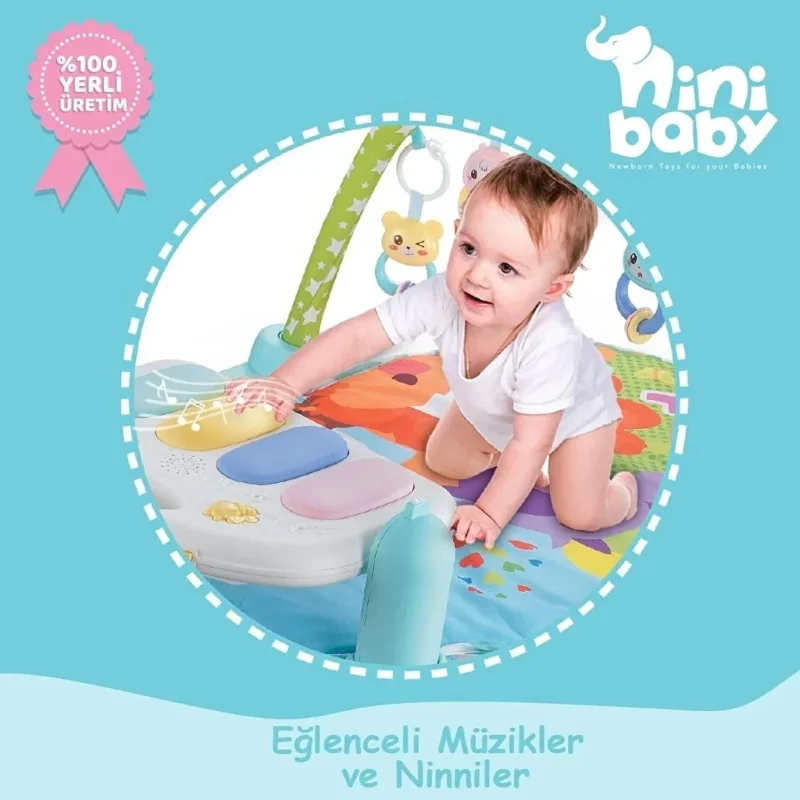 Piyanolu Oyun Halısı 1 Adet Çocuklar İçin Eğlenceli