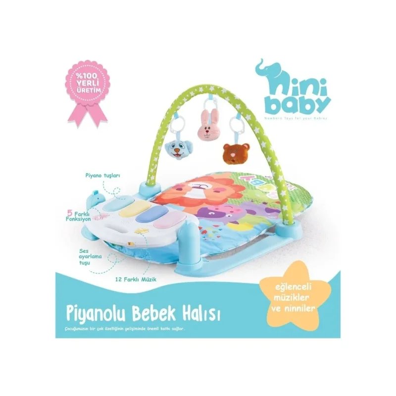 Piyanolu Oyun Halısı 1 Adet Çocuklar İçin Eğlenceli