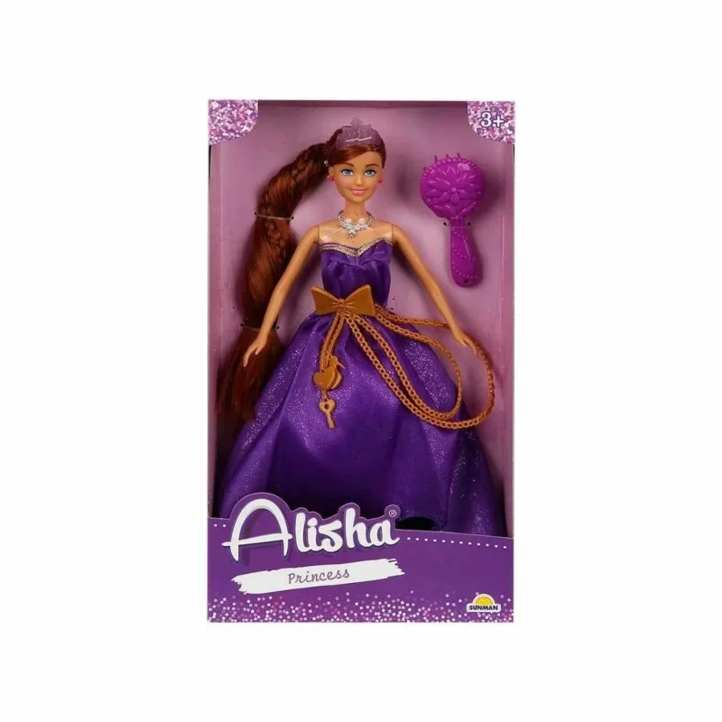 Prenses Uzun Saçlı Aksesuarlı Bebek Seti 29 cm 3 Renk