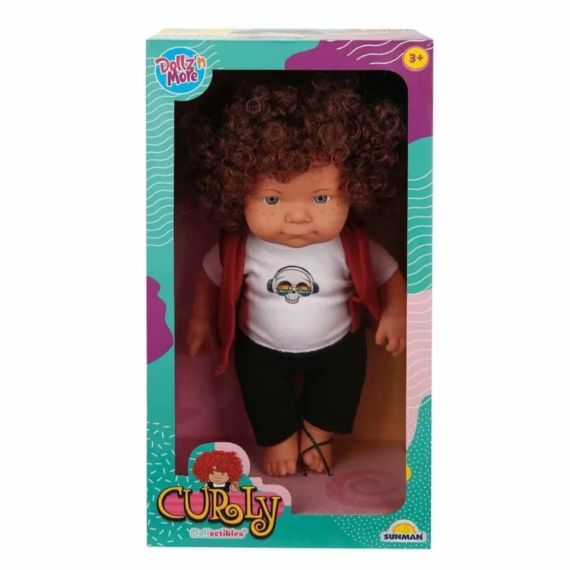 Kıvırcık Saçlı Bebek 35 cm - Eğlenceli Oyun Arkadaşı
