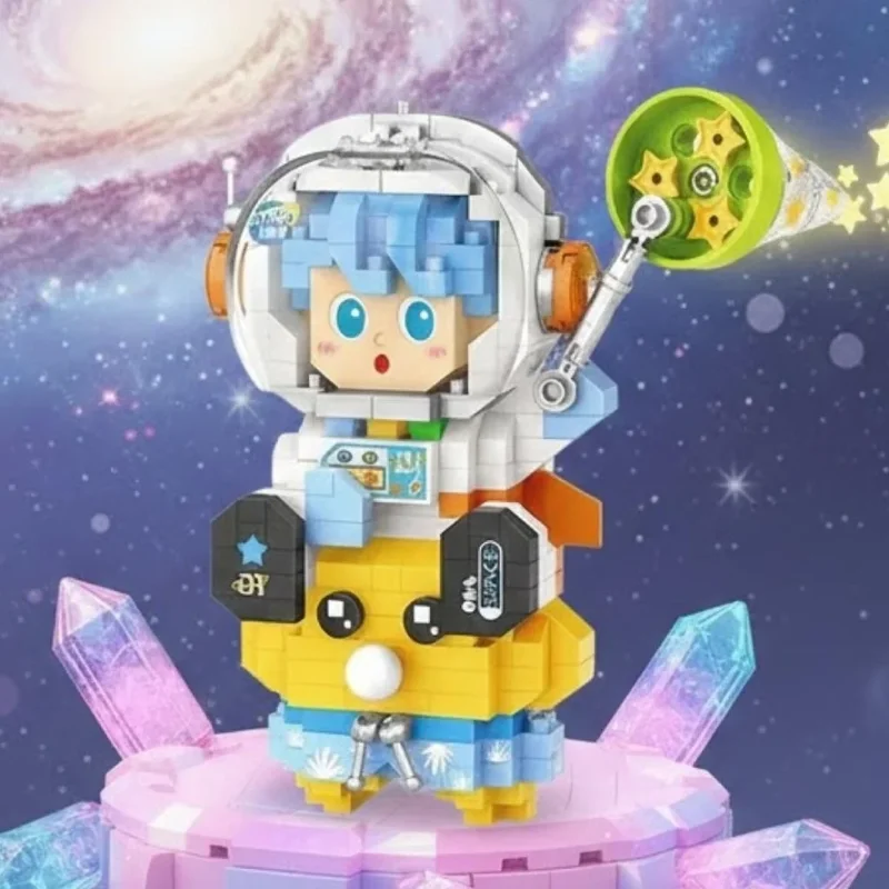 Astronot Mavi 390 Parça Block Oyuncak Seti