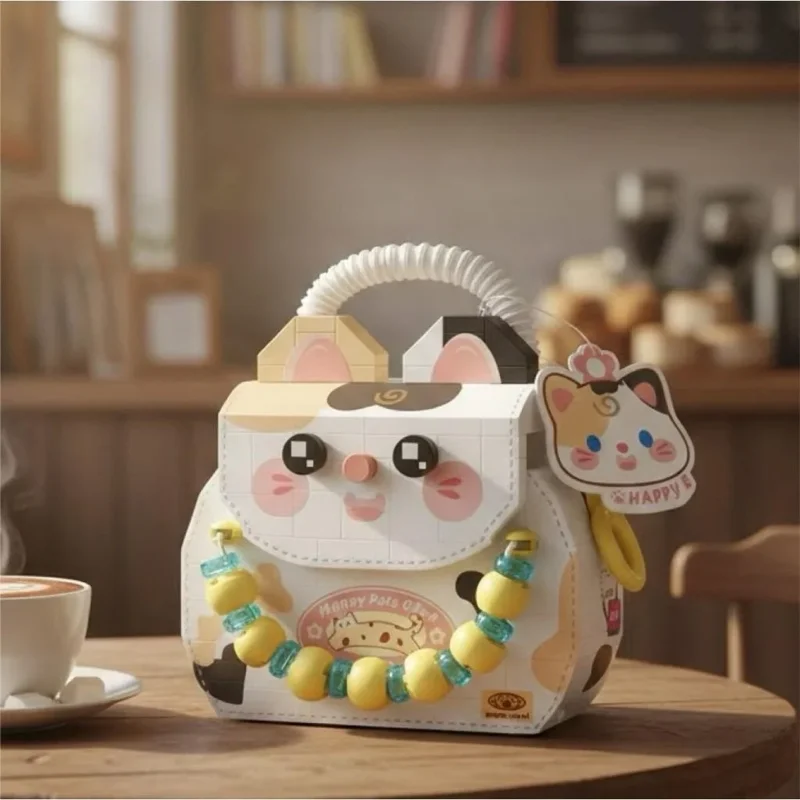 Kedi Figürlü Meyve Çantası 360 Parça Block Oyuncak