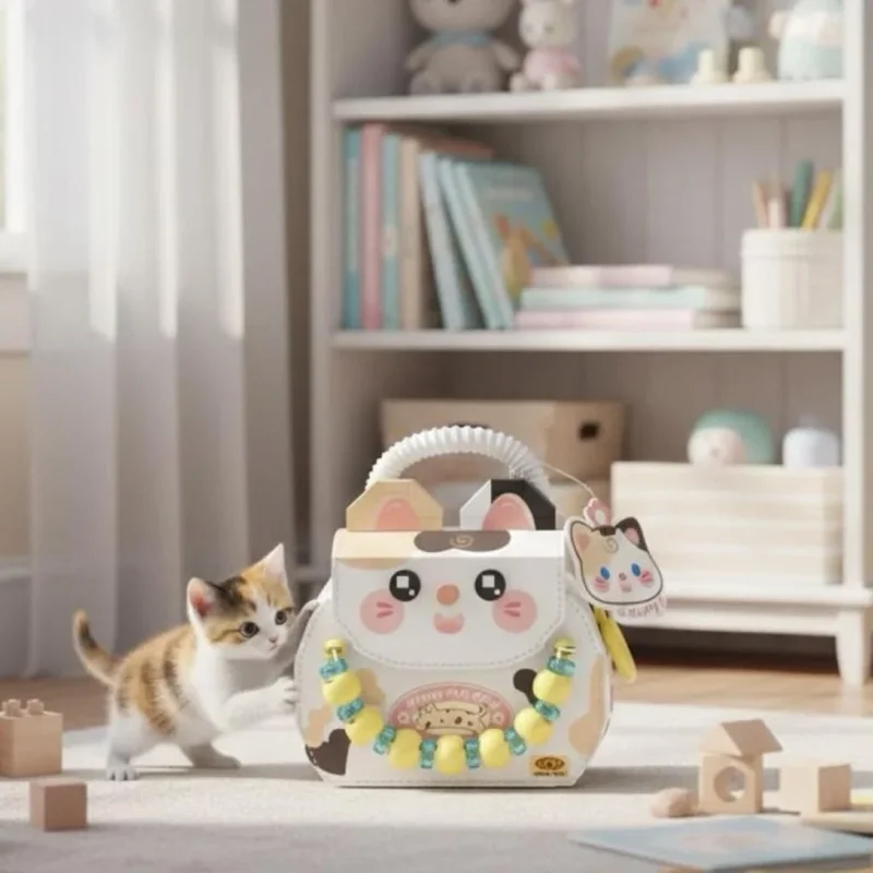 Kedi Figürlü Meyve Çantası 360 Parça Block Oyuncak