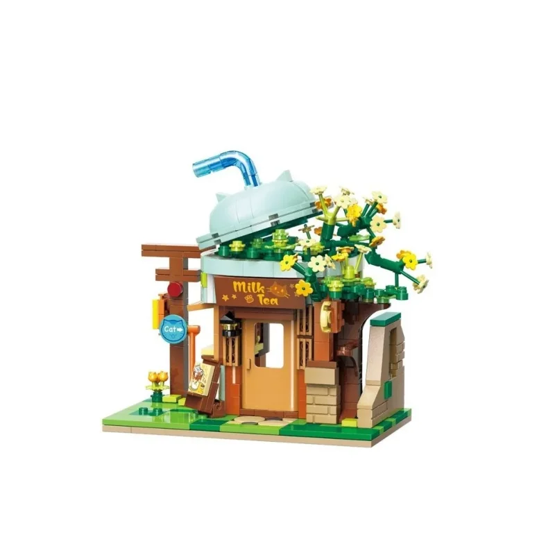 Milk Tea Shop Blok Seti 1 Adet Vagon Temalı