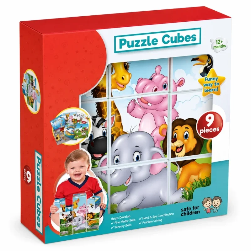Eğlenceli Resimli Küpler 9 Parça Set