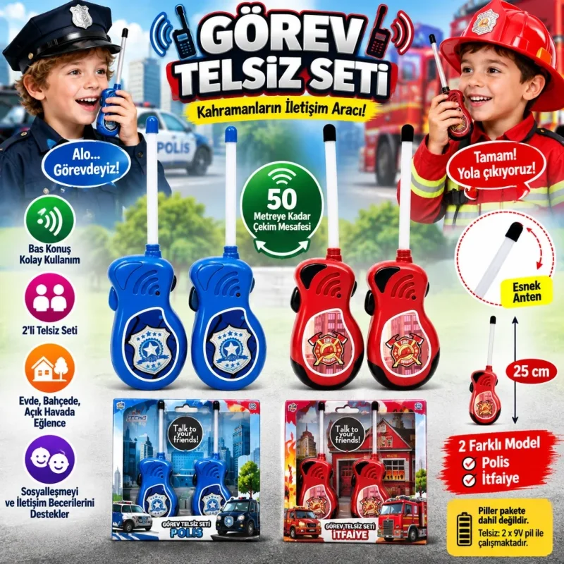 Pratik Görev Telsiz Seti 1 Adet İletişim Aracı
