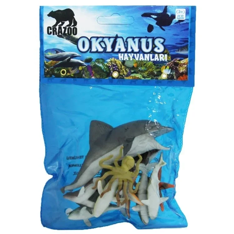 Eğlenceli Okyanus Hayvanları Poşetli Set 1 Adet