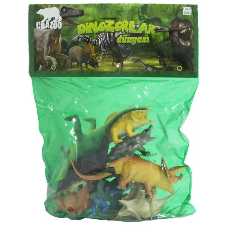 Eğlenceli Dinozorlar Poşetli Set 10 Adet