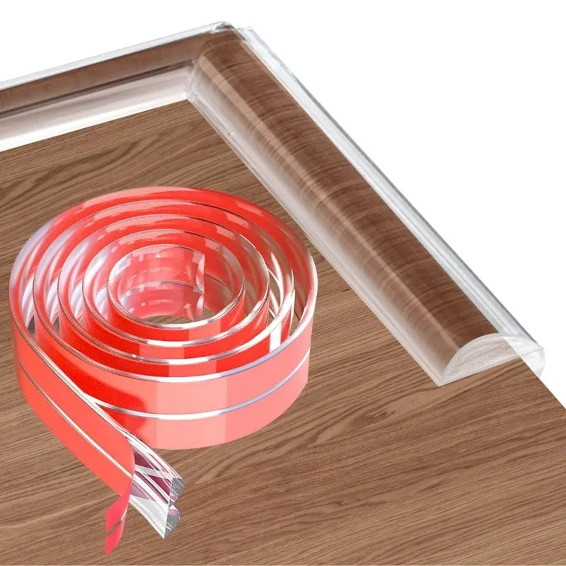 Ergonomik Şeffaf Silikon Kenar Koruyucu Bant 2 Metre Bebek Güvenliği