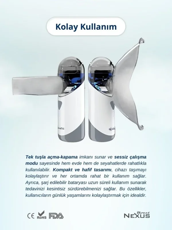 Taşınabilir Nebulizatör Hava Makinesi 1 Adet