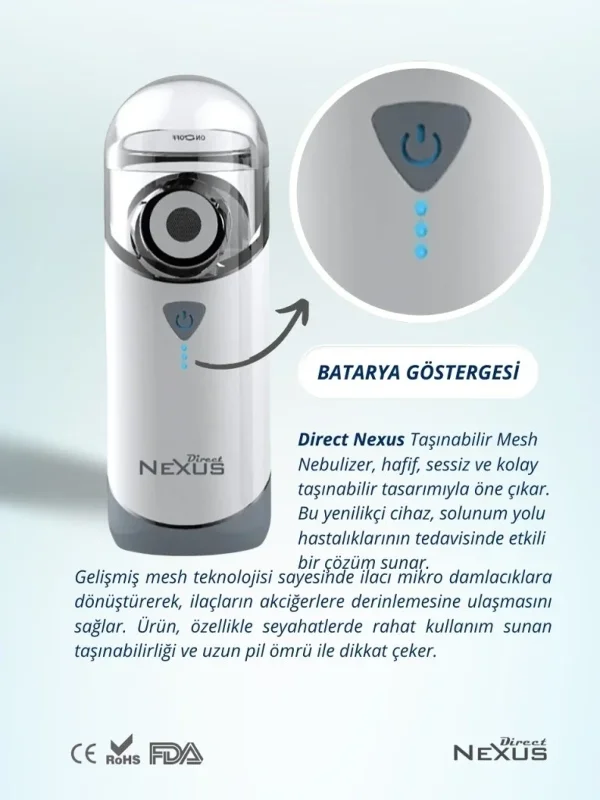 Taşınabilir Nebulizatör Hava Makinesi 1 Adet