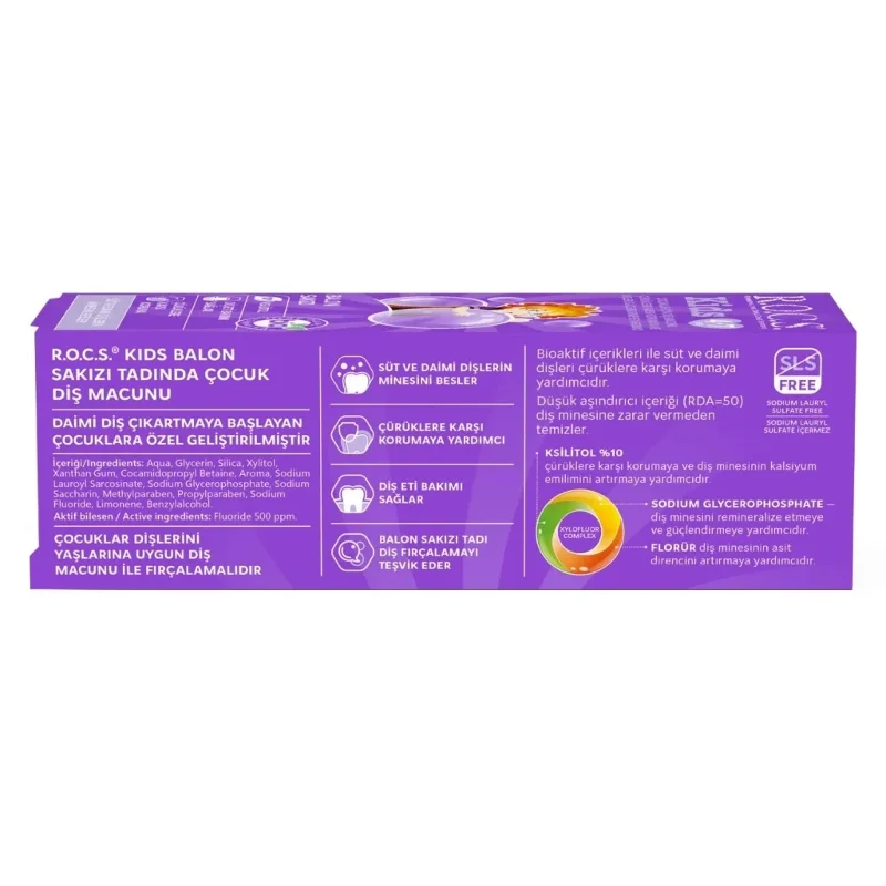 Sakız Aromalı Diş Macunu 35 ml 4-7 Yaş Çocuklar İçin