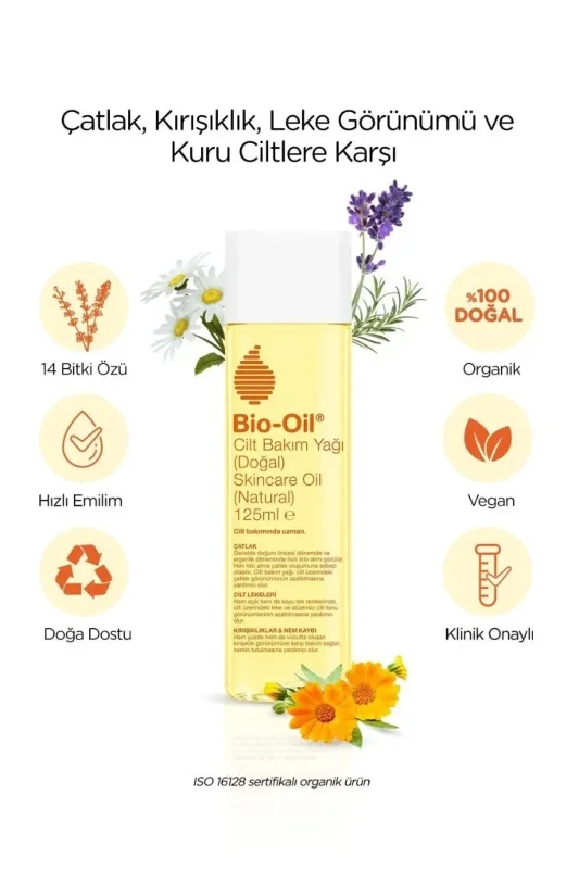Natural Cilt Bakım Yağı 125 ml Çatlak Karşıtı