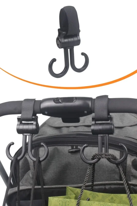Ergonomik 360 Derece Dönebilen Bebek Arabası Eşya Taşıma Aparatı