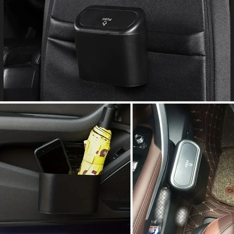 Ergonomik Kapaklı Araç İçi Mini Çöp Kovası ile Düzen Sağlayın