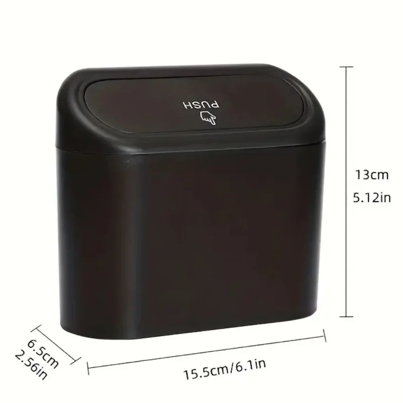 Ergonomik Kapaklı Araç İçi Mini Çöp Kovası ile Düzen Sağlayın