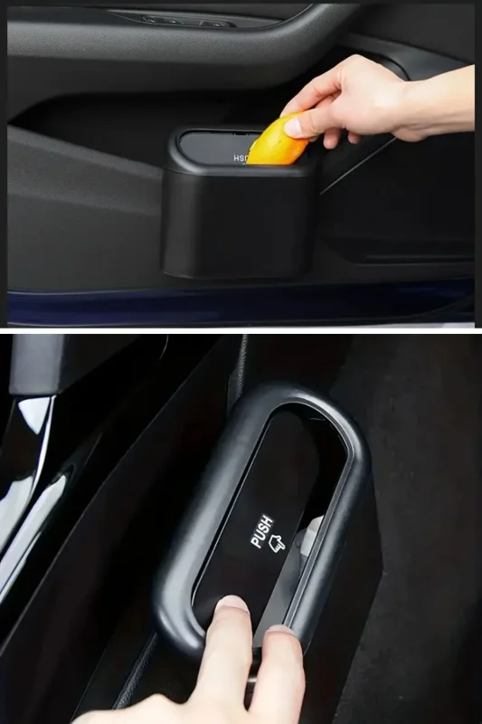 Ergonomik Kapaklı Araç İçi Mini Çöp Kovası ile Düzen Sağlayın