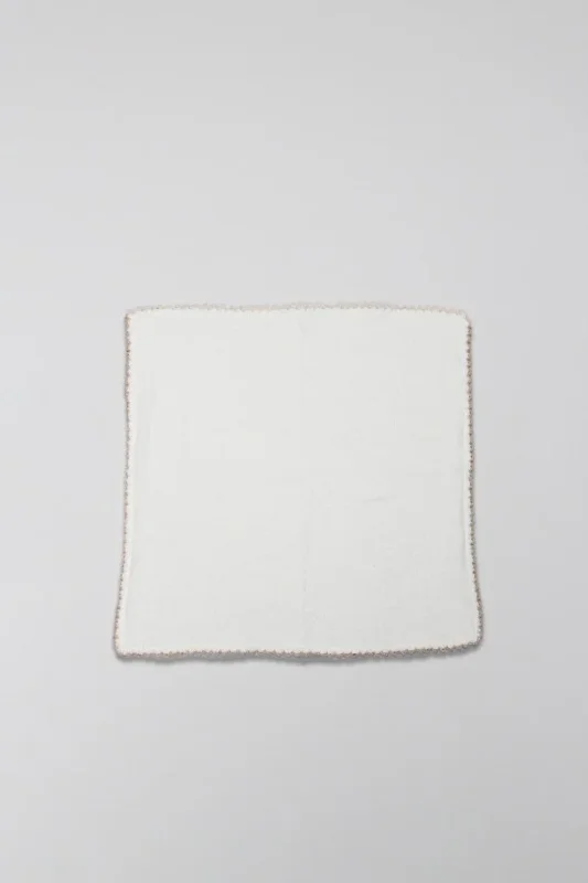 Ekru Renkli 6'lı Organik Havlu Mendil 28x28 cm