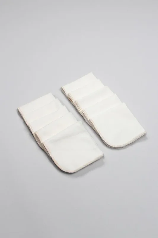 Penye Mendil 10'lu Set 28x28 Ekru Renk