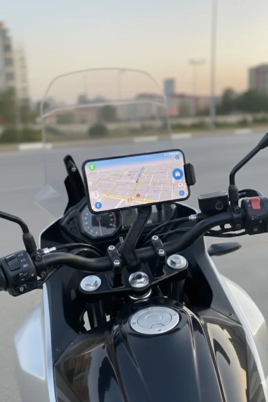 Ergonomik 360° Döner Motosiklet Telefon Tutucu Aparatı