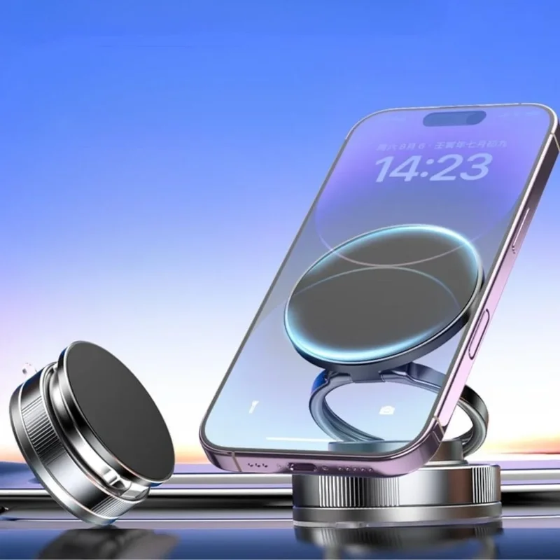 Ultra Sabit Manyetik Araç İçi Telefon Tutucu - 360° Döner Vakumlu Stand