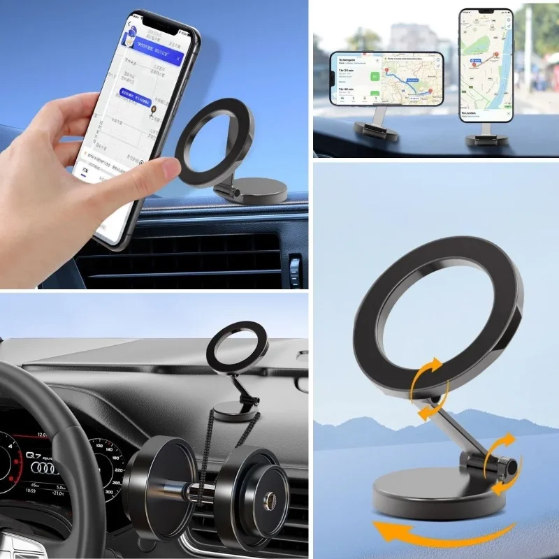 Ergonomik Katlanabilir 360 Derece Dönen Araç Telefon Tutucu