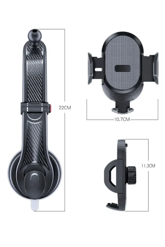 Ergonomik Vantuzlu Araç İçi Telefon Tutucu Aparatı