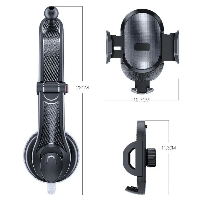 Ergonomik Vantuzlu Araç İçi Telefon Tutucu Aparatı
