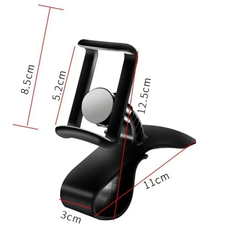Ergonomik Araç İçi Telefon Tutucu Dönme Başlıklı Kıskacı