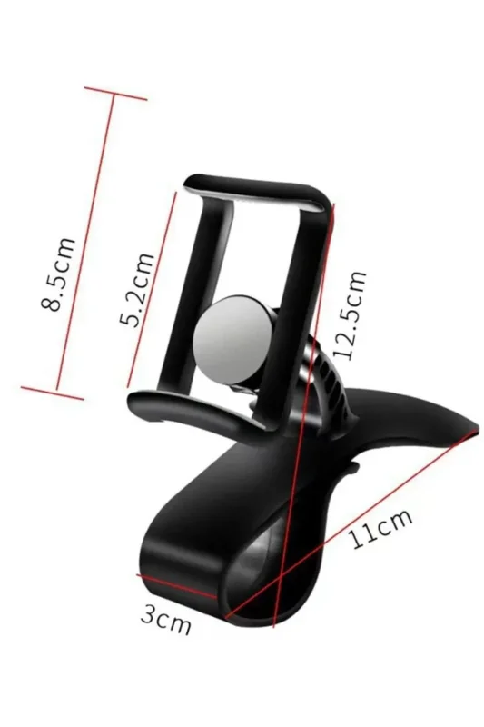 Ergonomik Araç İçi Telefon Tutucu Dönme Başlıklı Kıskacı