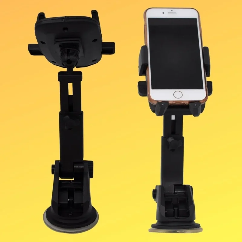 Ergonomik Vantuzlu Teleskopik Araç Telefon Tutucu ile 360 Derece Dönüş