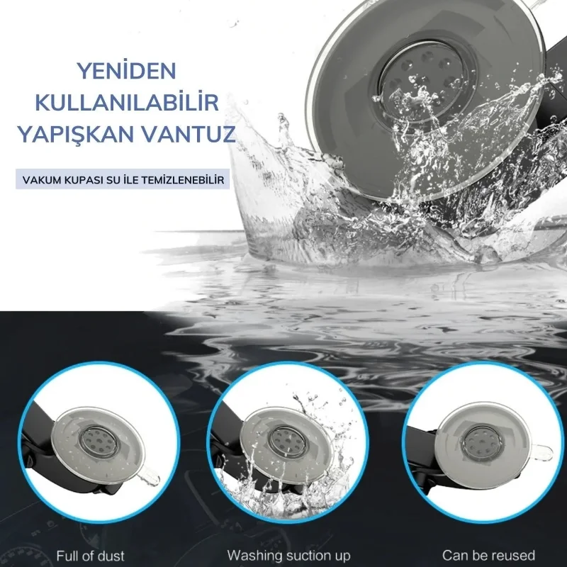 Ergonomik Vantuzlu Teleskopik Araç Telefon Tutucu ile 360 Derece Dönüş