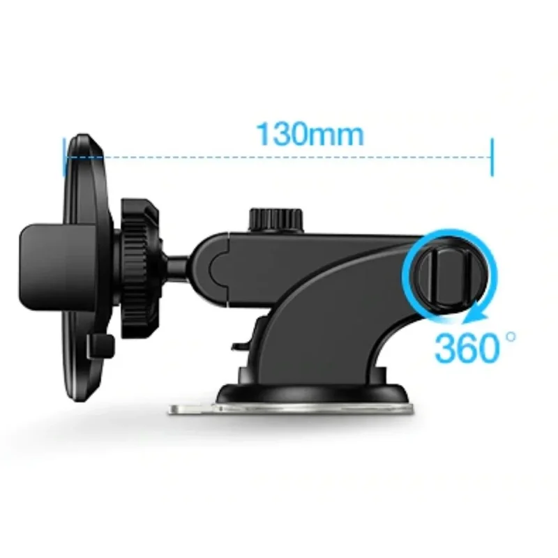 Ergonomik Vantuzlu Teleskopik Araç Telefon Tutucu ile 360 Derece Dönüş