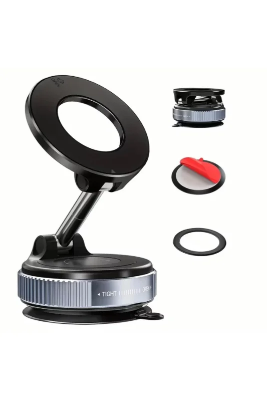Ergonomik 360 Derece Dönebilen Araç İçi Manyetik Telefon Tutucu