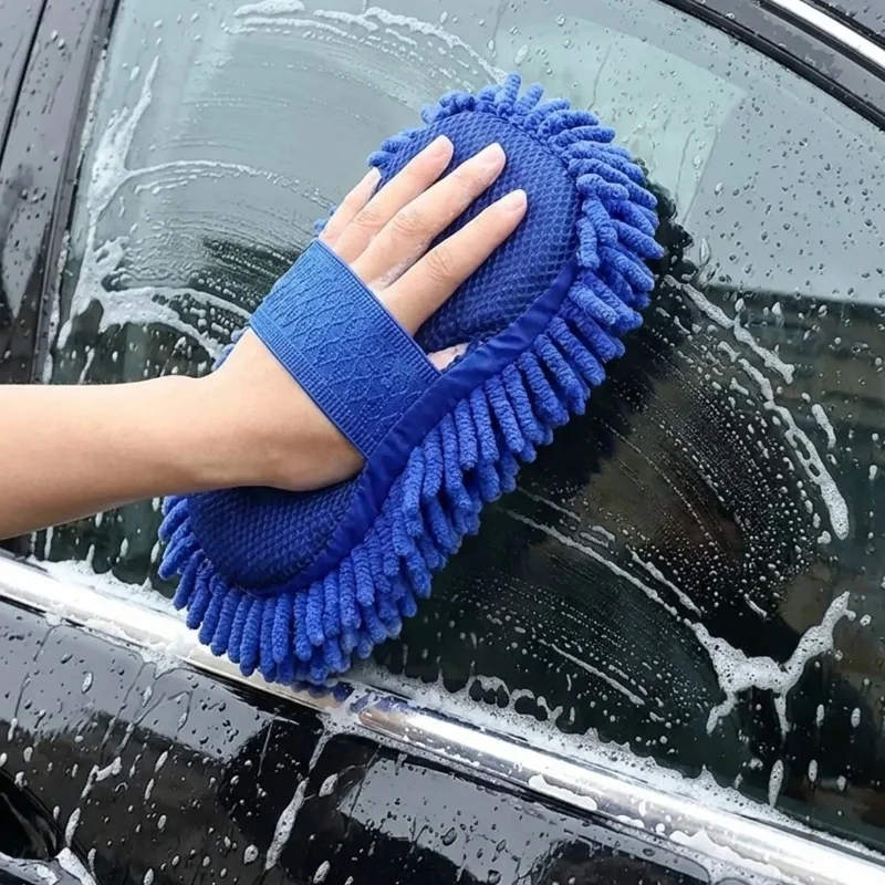 Ultra Emici Mikrofiber Araç Temizleme Eldiveni - Kalın Süngerli Oto Yıkama Bezi