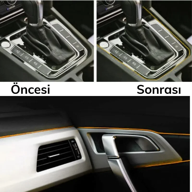 Ergonomik 5 Metre Kolay Uygulama Kauçuk Oto Dekorasyon Şeridi