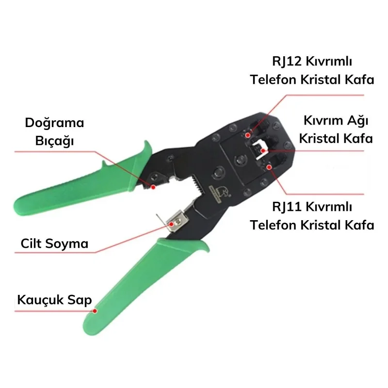Dayanıklı Çok Amaçlı Kablo Sıkma ve Kesme Pensesi Seti