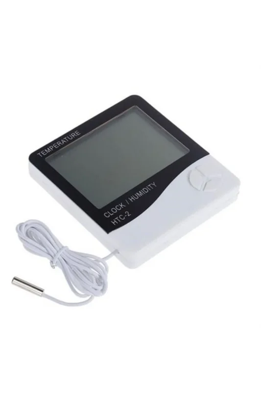Ergonomik LCD Ekranlı Alarmlı Nem Ölçer ve Termometre