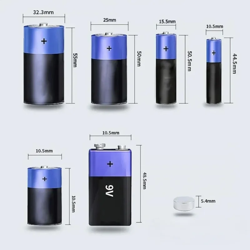 Yüksek Kaliteli Mini Dijital Pil Test Cihazı - AA, AAA, 9 V Uyumlu