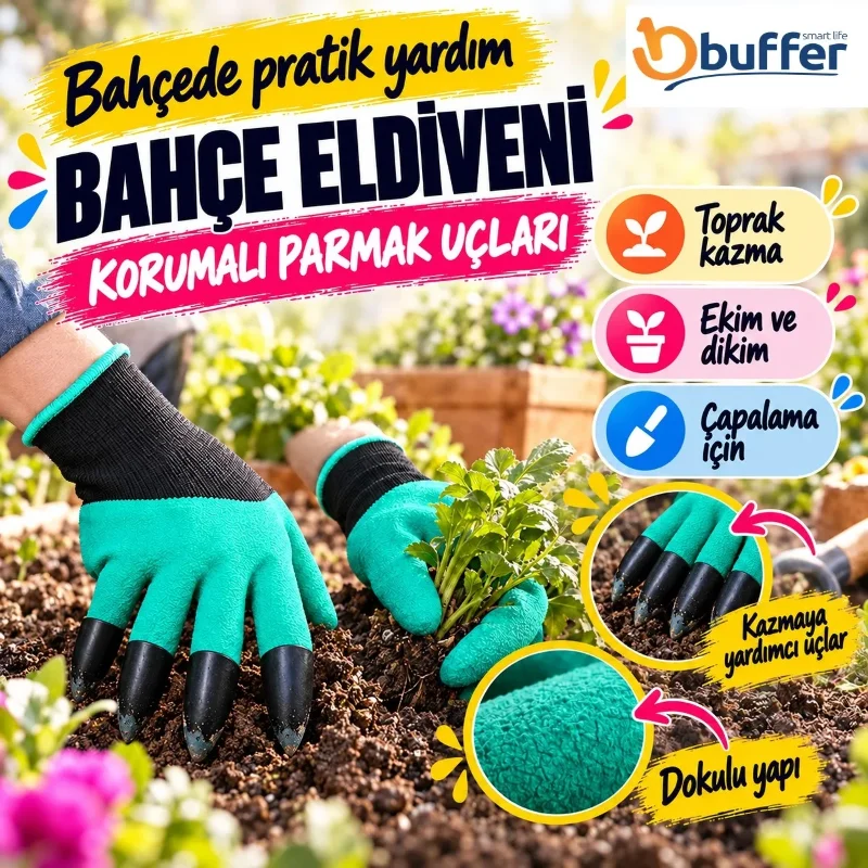 Ergonomik Korumalı Bahçe Eldiveni ile Kolay Kazma ve Çapalama