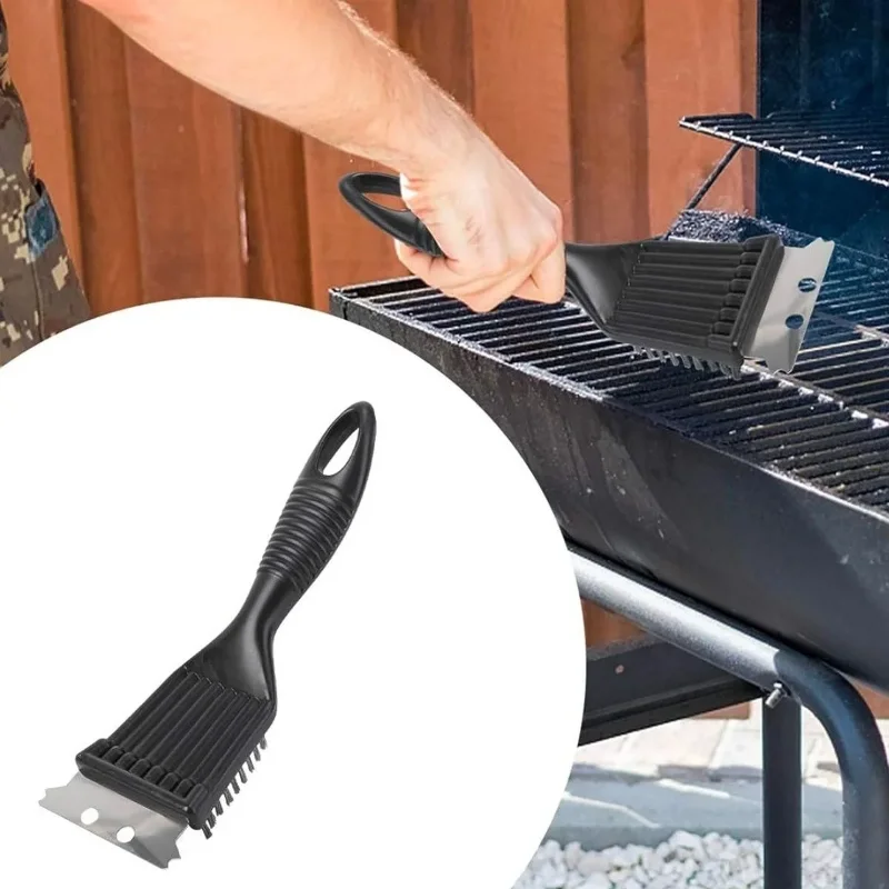 Dayanıklı Ergonomik Mangal Temizlik Fırçası Paslanmaz Çelik Kıllarla – 4. görsel