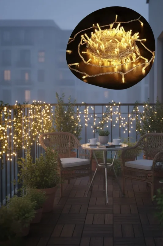 Şık Tasarım Eklemeli 10 Metre Günışığı Renkli Boncuk Led Işık
