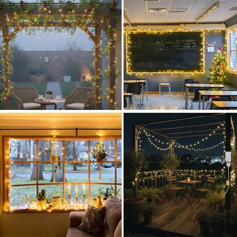 Şık Tasarım Eklemeli 10 Metre Günışığı Renkli Boncuk Led Işık