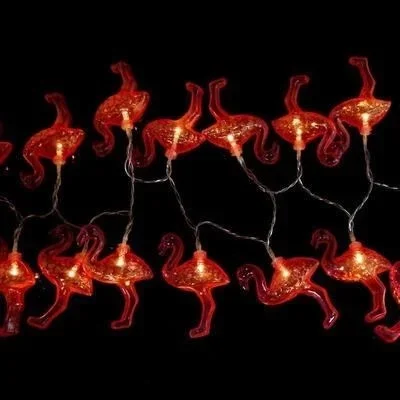 Şık Tasarım 10'lu Renkli Flamingo LED Işık Zinciri 1,5 Mt