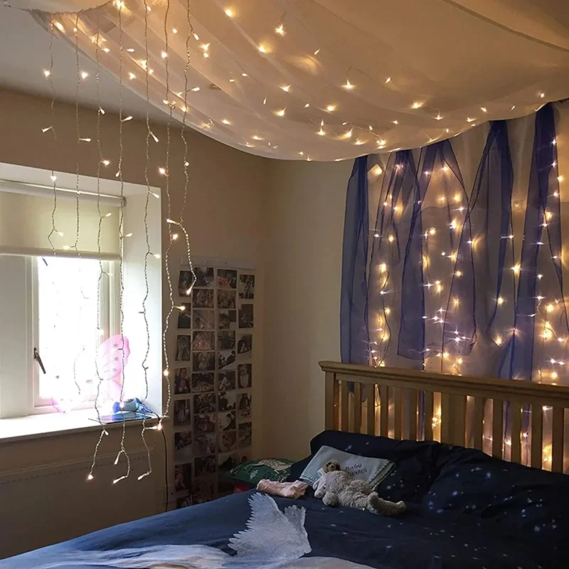 Şık Tasarım 2 x 2 Metre 320 Led Çok Fonksiyonlu Dekoratif Işık Perdesi