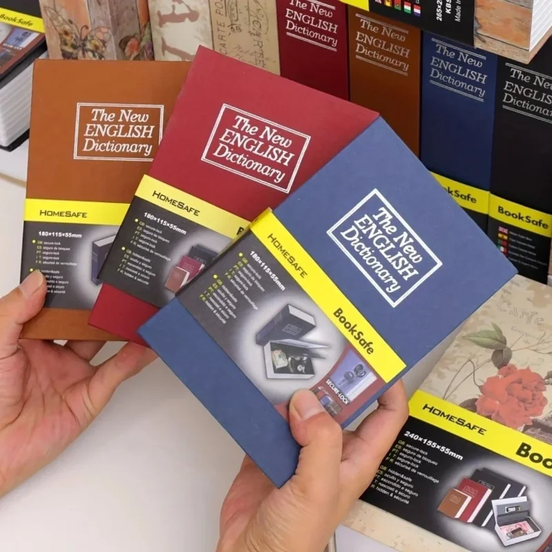 Şık Tasarım Kitap Görünümlü Anahtarlı Metal Gizli Kasa