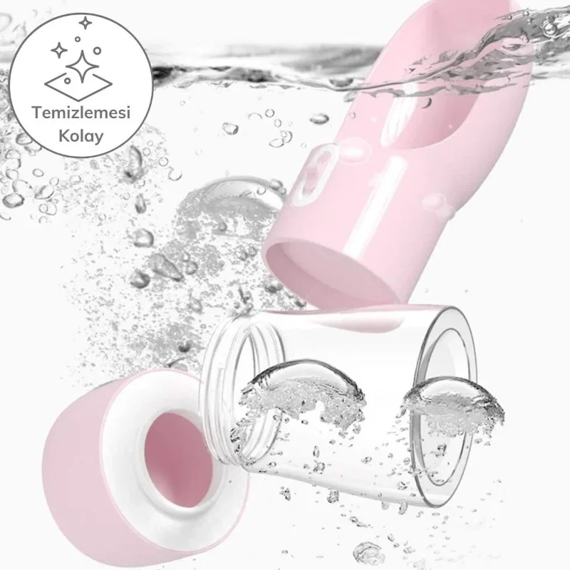 Ergonomik Sızdırmaz Seyahat İçin Taşınabilir Evcil Hayvan Su Kabı 380 ML