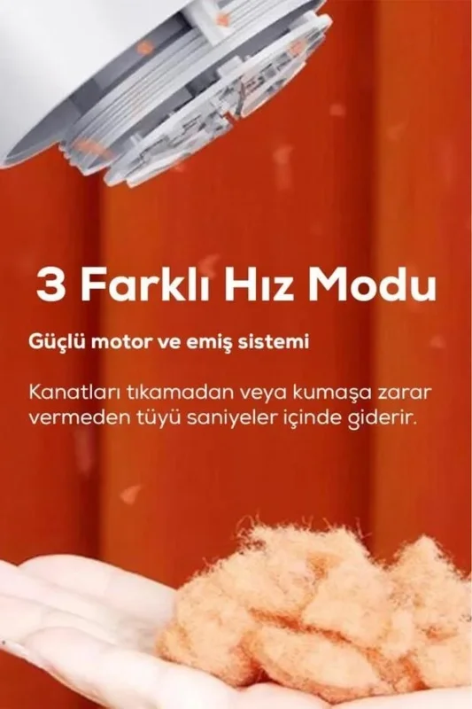 Ergonomik Kablosuz Tüy Temizleme Makinesi 2 Hızlı 6 Bıçaklı