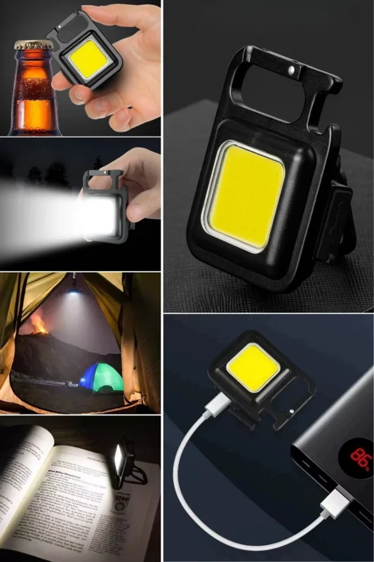 Ergonomik Çok Amaçlı Mini Led Kamp Feneri ve Açacak