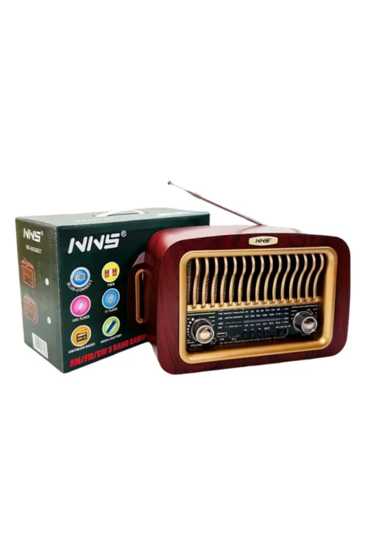 Şık Retro Tasarımlı Taşınabilir USB Şarjlı Radyo ile Müzik Keyfi